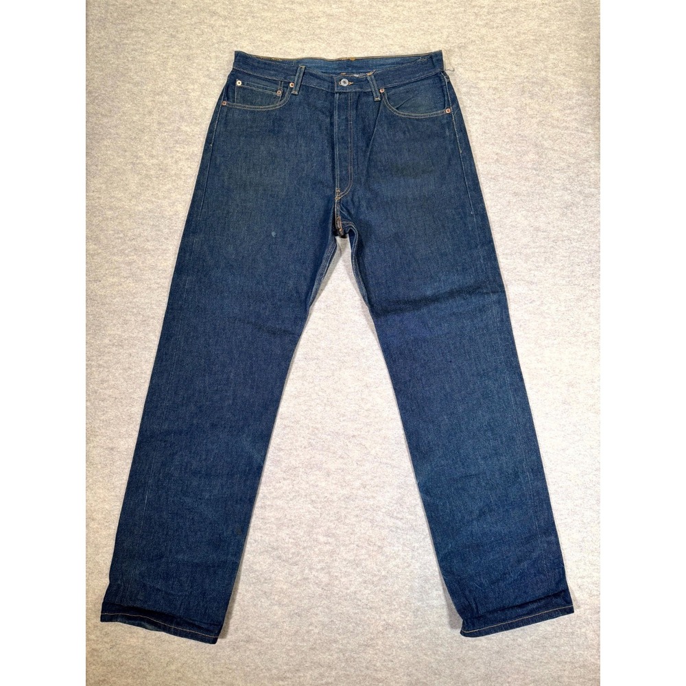 Levis 501xx Original Jeans Men 36x34 Blue Denim Dark Wash Cotton Straight Leg
